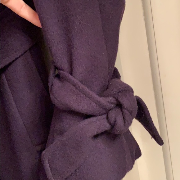 Tahari wool coat plum - Picture 4 of 7